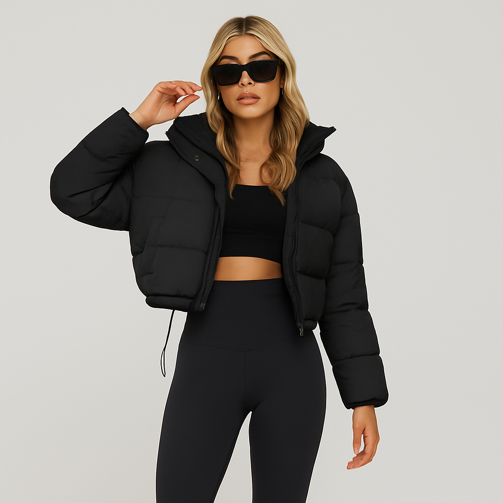 Alora | Winterjacke mit plissiertem Kordelzug