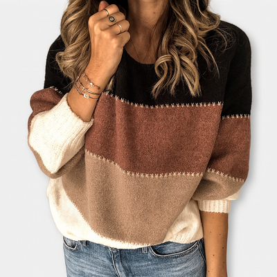 Colorblock Strickpullover – Lässiger Charme