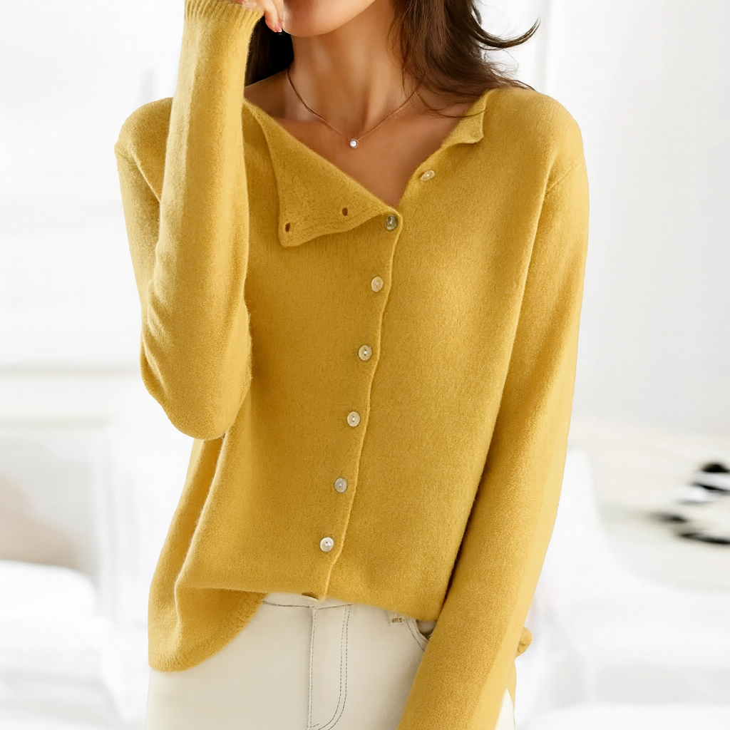 Gemütlicher Anthrazit-Cardigan mit Knöpfen – Mühelose Eleganz