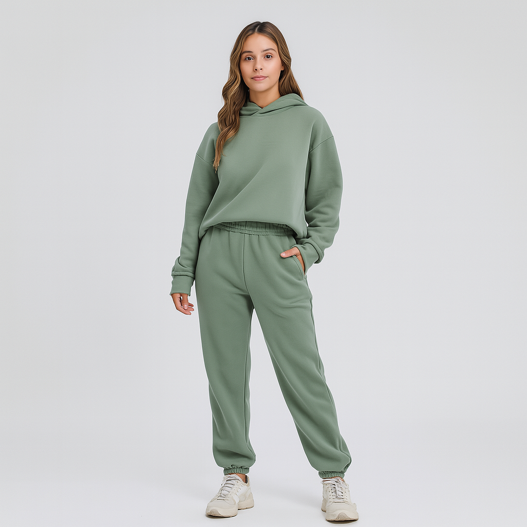 Ultimatives Komfort-Set aus Hoodie und Jogginghose – Gemütliche 2-teilige Loungewear für Frauen