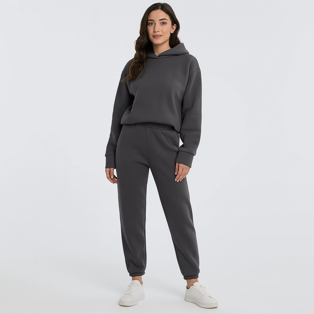 Ultimatives Komfort-Set aus Hoodie und Jogginghose – Gemütliche 2-teilige Loungewear für Frauen