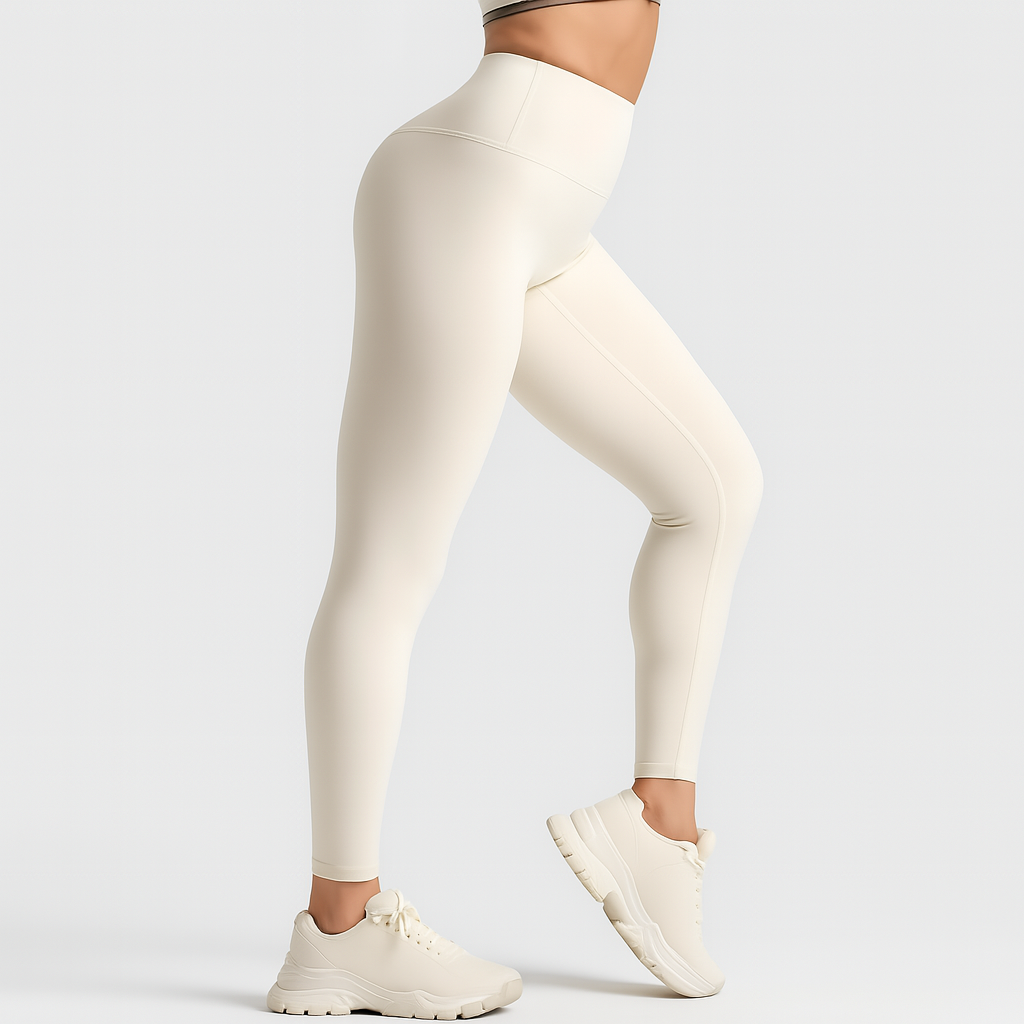 Damen Yoga Leggings mit Hohem Bund – Bauchkontrolle & Stretch Passform für Yoga & Pilates