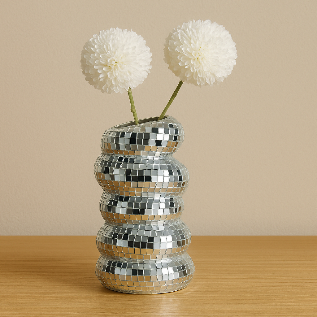 GlamSphere – Spiegelverkleidete Discovase mit Retrocharme und modernem Flair