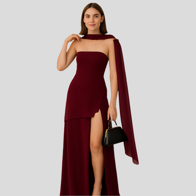 Aurora trägerlose asymmetrische Abendkleidung – Elegantes formelles Kleid