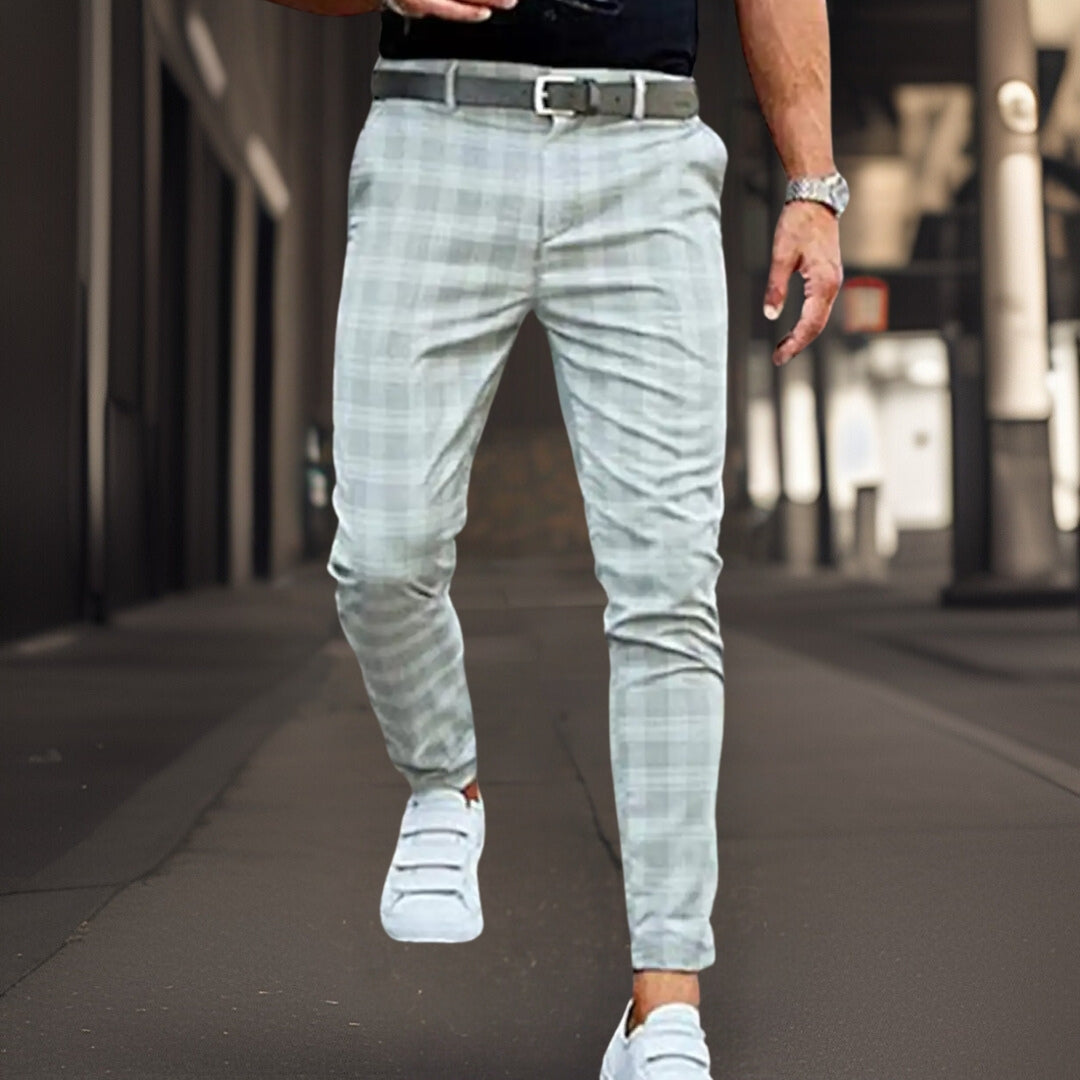 Chinos - Kariert - Stretch - Chino-Hosen - Herrenhosen