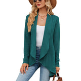 Sophia | Elegante Lange Strickjacke Für Damen – Grün