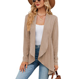 Sophia | Elegante Lange Strickjacke Für Damen – Khaki