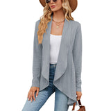 Sophia | Elegante Lange Strickjacke Für Damen – Grau