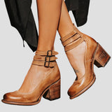 Emilia | Stilvolle Und Bequeme Damenstiefel Mit Blockabsatz – Braun