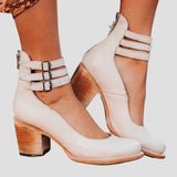 Emilia | Stilvolle Und Bequeme Damenstiefel Mit Blockabsatz – Weiß