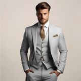 Clemens | Dreiteiliger Herrenanzug Slim Fit Frühling – Grau