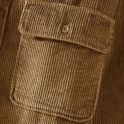 Cordhemd | Fleece gefüttert | Button-Up | Winterüberhemd | Herrenüberhemd