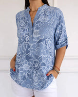 Mila | Elegante Bluse Damen Mit Pocket – Hellblau