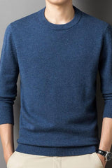 Edgar | Herren Warmer Lässiger Langarm-Pullover – Blau