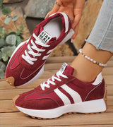 Bella | Damen Komfort Sneaker – Elegante Freizeitschuhe mit Dämpfung für Alltag 2026 – Rot