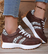 Bella | Damen Komfort Sneaker – Elegante Freizeitschuhe mit Dämpfung für Alltag 2026 – Leopardenbraun
