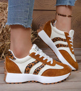 Bella | Damen Komfort Sneaker – Elegante Freizeitschuhe mit Dämpfung für Alltag 2026 – Leopardenbeige