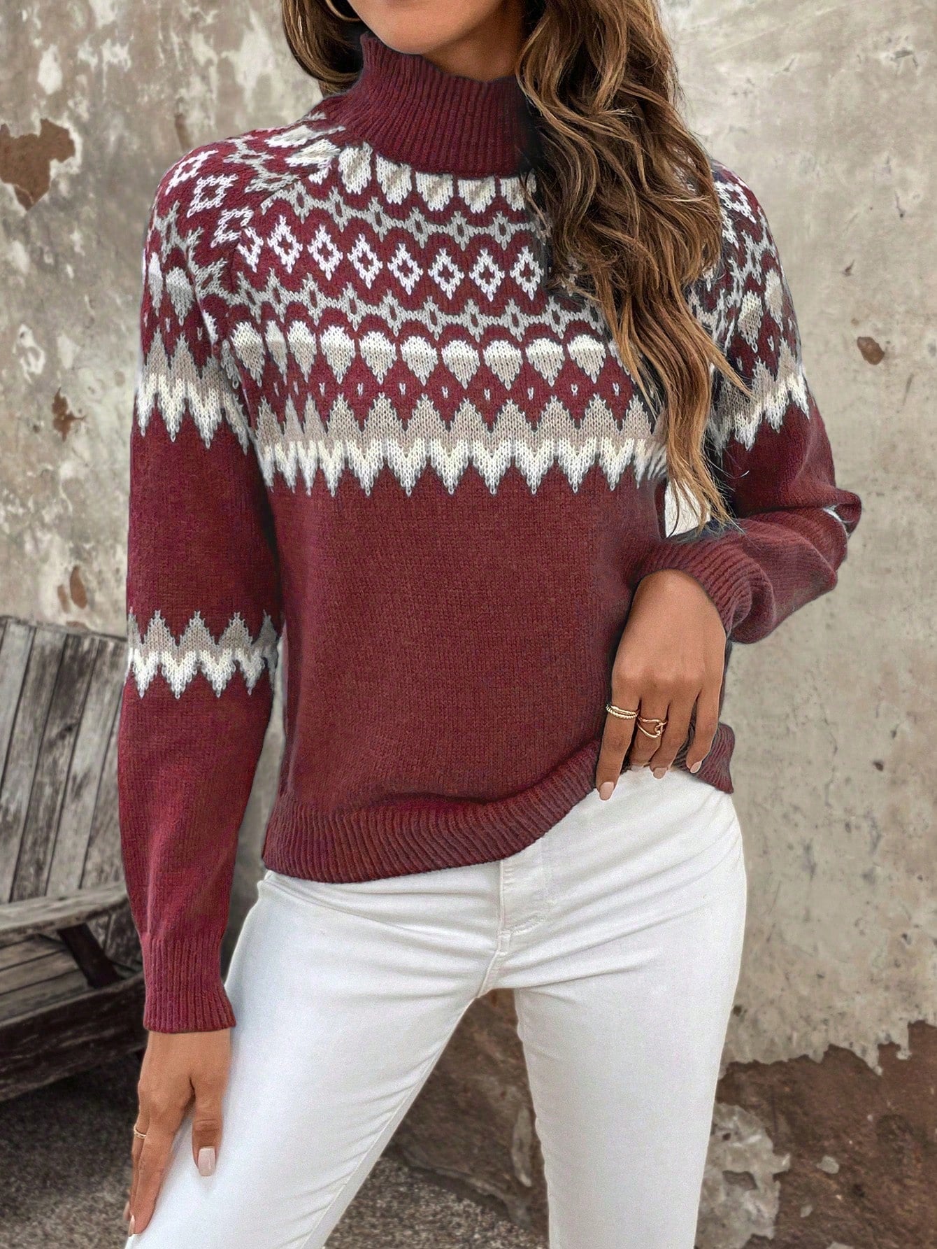 Klassischer Damen Rollkragenpullover
