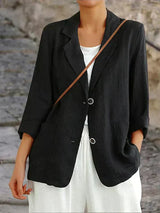 Damen-Blazer Mit Entspannter Passform - Emilia – Schwarz