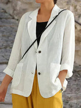 Damen-Blazer Mit Entspannter Passform - Emilia – Weiß