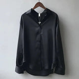 Damen Bluse | Dezenter Glanz & mühelos gepflegter Look – Schwarz