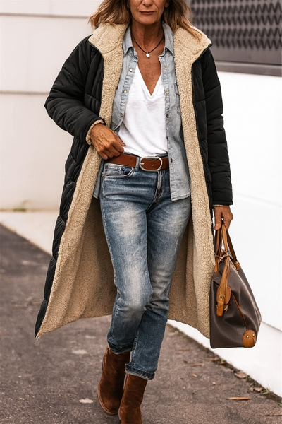 Damen-Daunenjacke mit Kapuze und Reißverschluss – warm, stilvoll für den Alltag und auf Reisen