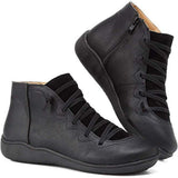 Damen Orthopädische Stiefelette | Komfort & Rutschfest – Schwarz