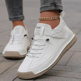 Damen-Sneaker mit strukturiertem Stoff und Schnürsenkeln – Weiß