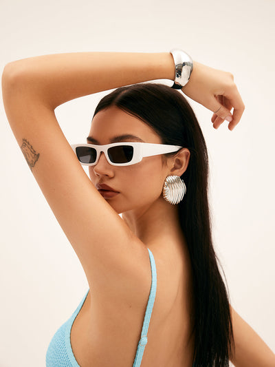 Damen Sonnenbrille Viereckiger Rahmen UV-Schutz Leicht