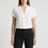 Damenbluse Damen | Locker tailliert & Pflegeleichter Look – Weiß