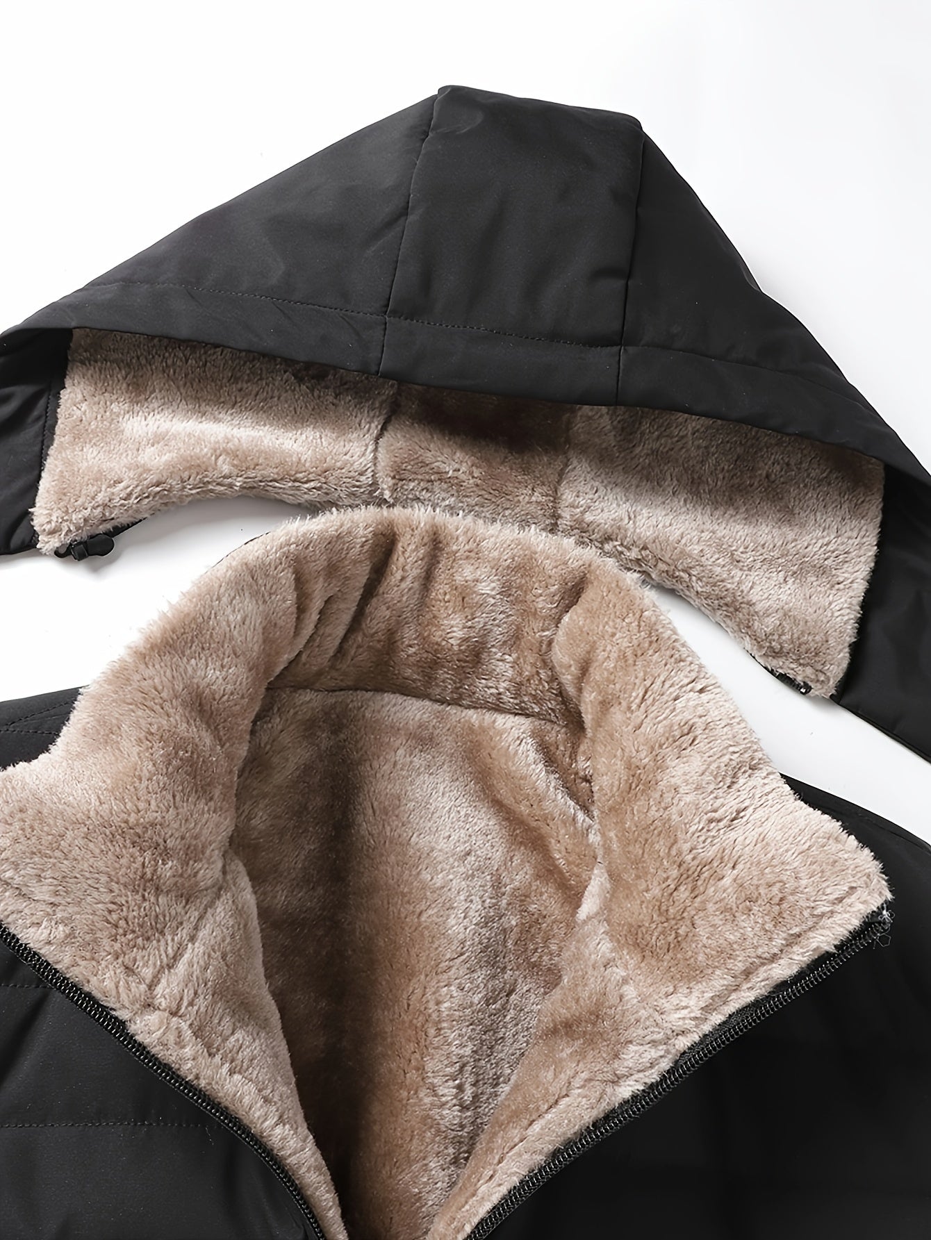 Daunenjacke für Herren – mit Fleece gefüttert – mit Kapuze – Winterjacke – Wintermäntel und -jacken für Herren