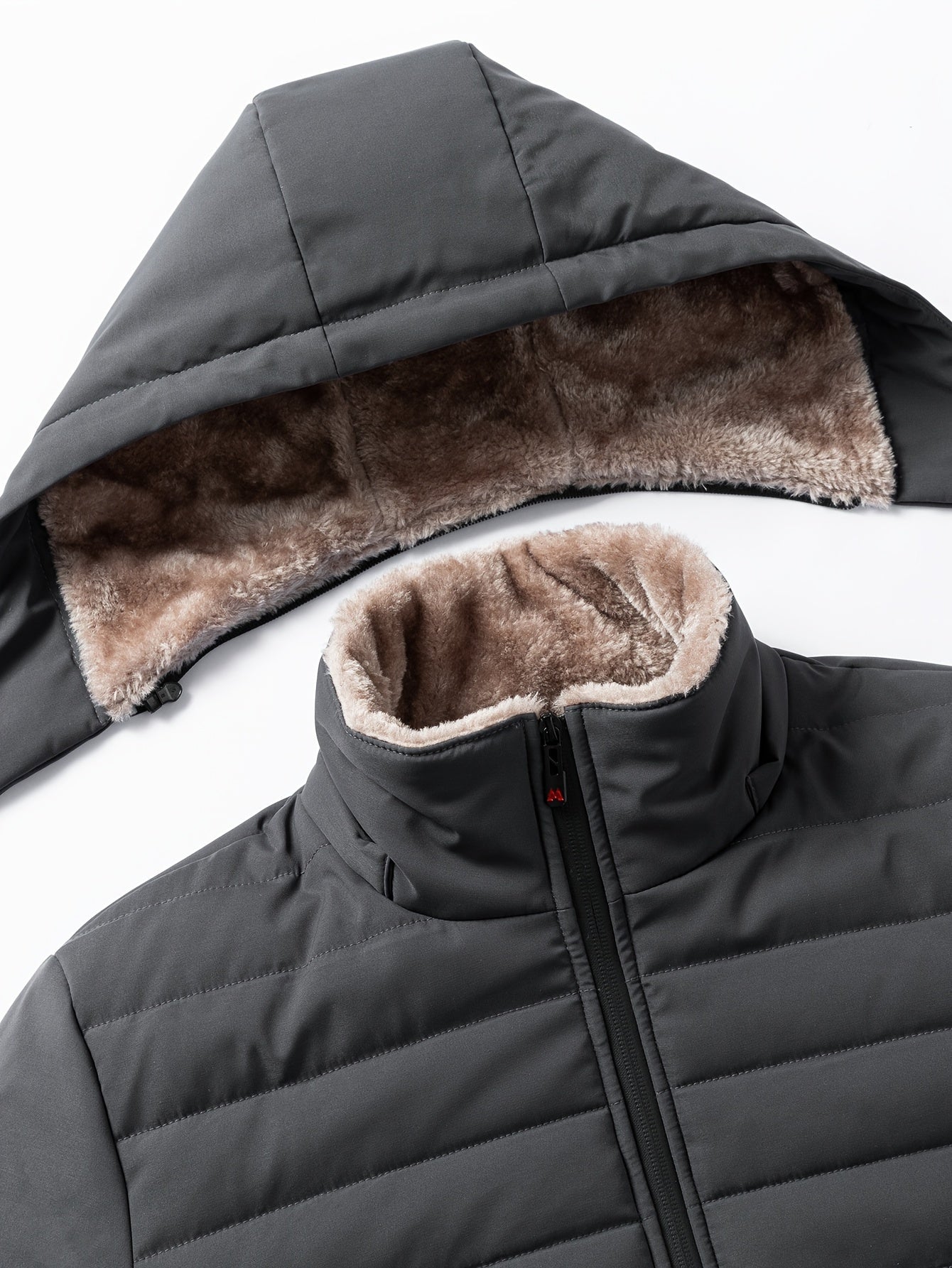 Daunenjacke für Herren – mit Fleece gefüttert – mit Kapuze – Winterjacke – Wintermäntel und -jacken für Herren