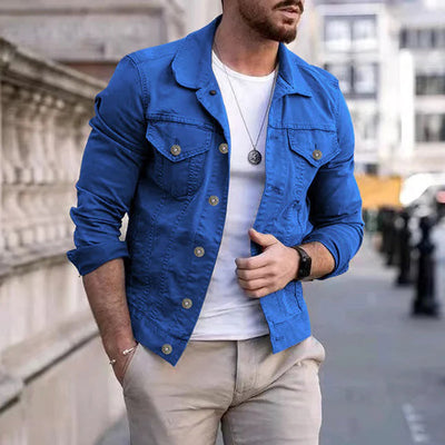 Denim Jacket | Brusttaschen | Slim Fit | Sommerjacke | Herrenjacke