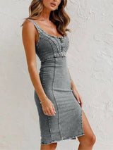 Denim Kleid Damen | Figurbetont & Modern – Schwarz