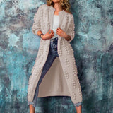 Laura | Eleganter Und Langer Strickjacke Im Trench-Stil – Beige