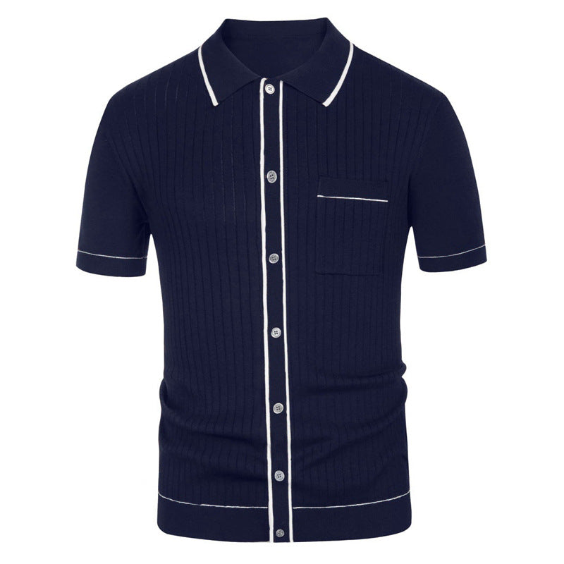 Klassisches Casual Herren Strickhemd