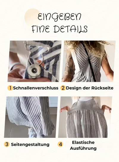 Jaja - Lässiges gestreiftes Hosenträgerkleid