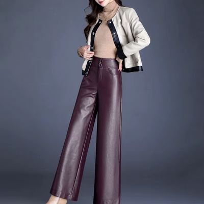 Damen Weite Lederhose in Premium Qualität