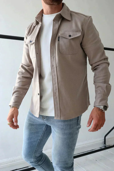 Moderne Herren Knopfleisten-Jacke