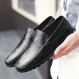 Loafers Herren | Handgenähter Mokassin-Stil für Business & Freizeit – Schwarz