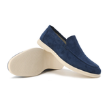 Loafers Herren | Minimalistischer Wildleder-Slipper im Luxury-Stil – Dunkelblau