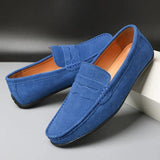 Loafers Herren | Klassischer Penny Loafer im Wildleder-Look – Blau