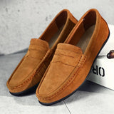 Loafers Herren | Klassischer Penny Loafer im Wildleder-Look – Braun