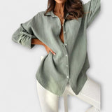 Tabea | Elegante Damenbluse mit sanftem Fall – Olive