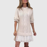 Christine | Elegant Und Stilvoller Strickpullover Für Damen – Weiß