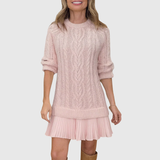Christine | Elegant Und Stilvoller Strickpullover Für Damen – Rosa