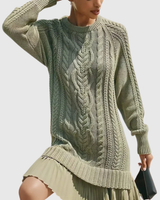 Christine | Elegant Und Stilvoller Strickpullover Für Damen – Grün