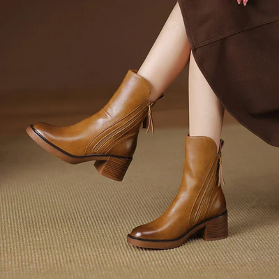 Elegante Knöchelstiefel mit Reißverschluss