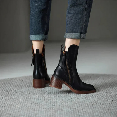 Elegante Knöchelstiefel mit Reißverschluss