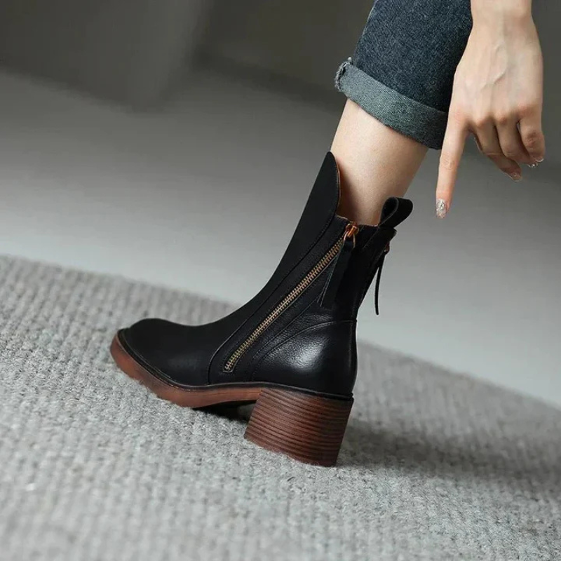 Elegante Knöchelstiefel mit Reißverschluss